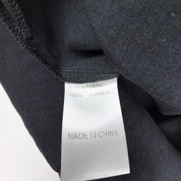 JARBO Big Pocket Linen Button Front Shirt Boyfriend Minimal Lagenlook Resort - Picture 7 of 7